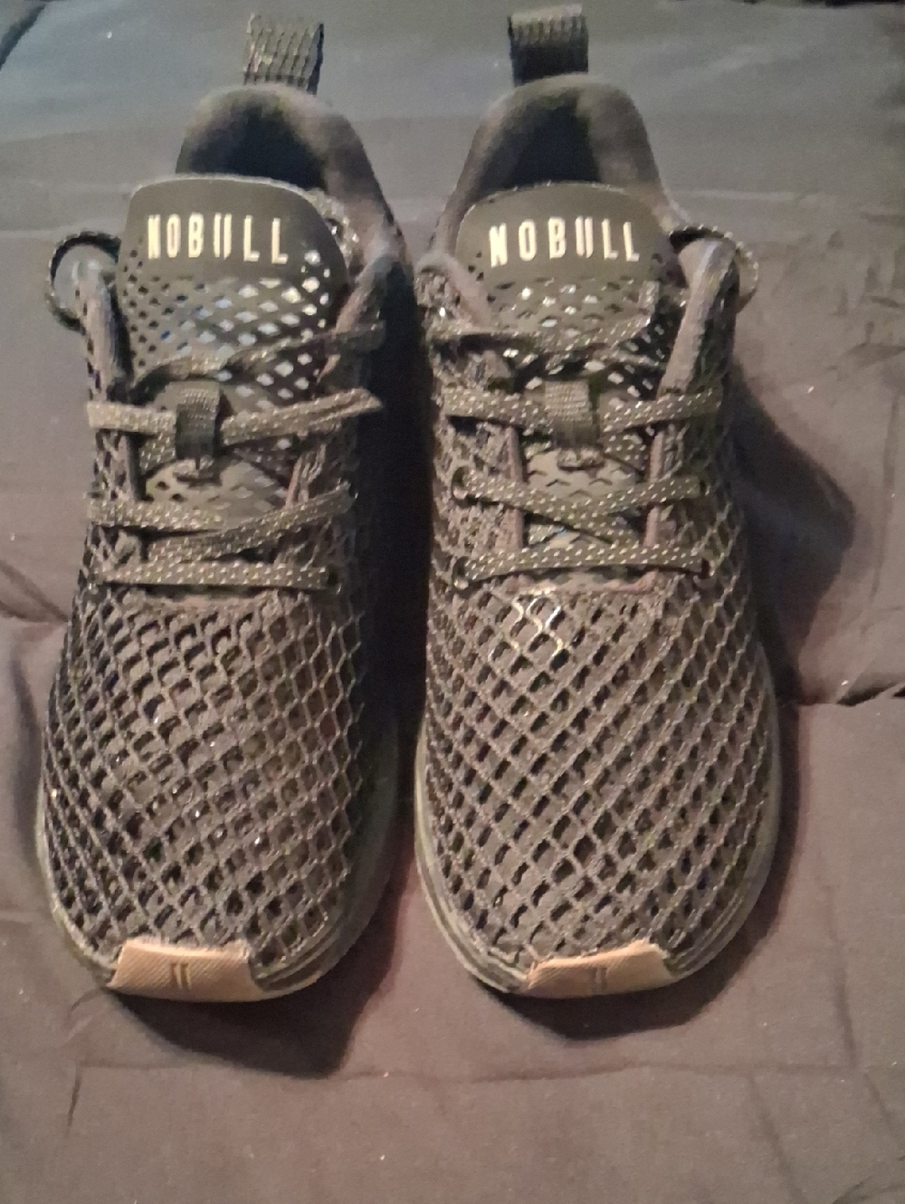 NOBULL Men's or Women's Black Mesh Sneakers with Brown Accents